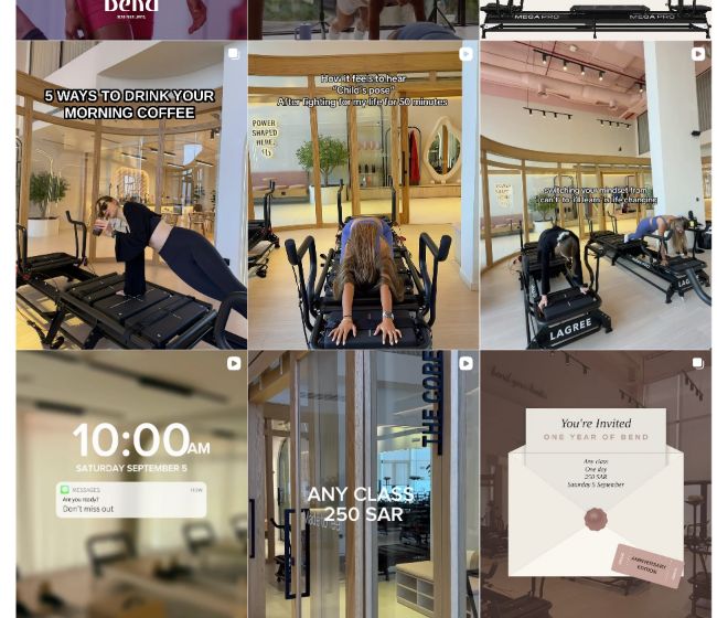 BEND's actual Instagram grid